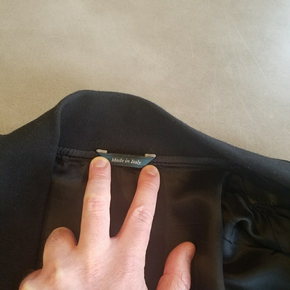 Kent and Curwen leather bomber jacket